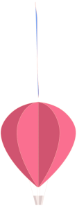 iod balloon pink vectorial illustration